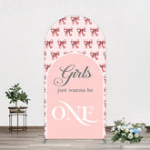 Lofaris Repeated Bow Girls Just Wanna Be One Arch Backdrop